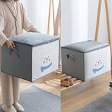 Maxbell Foldable Closet Organizer Clear Window with Sturdy Zipper for Sweaters Gray horizontal