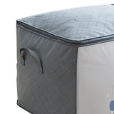 Maxbell Foldable Closet Organizer Clear Window with Sturdy Zipper for Sweaters Gray horizontal