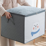 Maxbell Foldable Closet Organizer Clear Window with Sturdy Zipper for Sweaters Gray horizontal