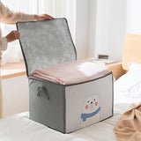 Maxbell Foldable Closet Organizer Clear Window with Sturdy Zipper for Sweaters Gray horizontal