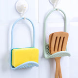 Maxbell Sponge Storage Rack Dish Cloth Bathroom Storage Holder for Sponge Brush blue