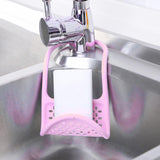 Maxbell Sponge Storage Rack Dish Cloth Bathroom Storage Holder for Sponge Brush pink