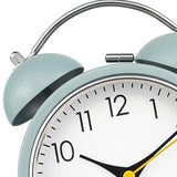Maxbell 4 inch Twins Alarm Clock Silent with Backlight for Bedside Students Green