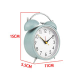 Maxbell 4 inch Twins Alarm Clock Silent with Backlight for Bedside Students Green