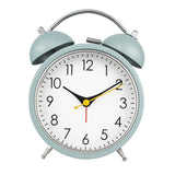 Maxbell 4 inch Twins Alarm Clock Silent with Backlight for Bedside Students Green