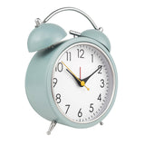 Maxbell 4 inch Twins Alarm Clock Silent with Backlight for Bedside Students Green