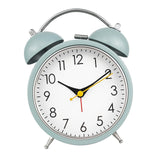 Maxbell 4 inch Twins Alarm Clock Silent with Backlight for Bedside Students Green