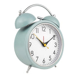 Maxbell 4 inch Twins Alarm Clock Silent with Backlight for Bedside Students Green