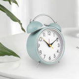 Maxbell 4 inch Twins Alarm Clock Silent with Backlight for Bedside Students Green
