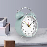 Maxbell 4 inch Twins Alarm Clock Silent with Backlight for Bedside Students Green