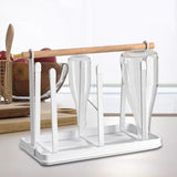 Maxbell Mug Holder Countertop Organizer Portable Multi Purpose Iron for Kitchen White