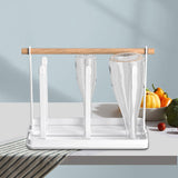 Maxbell Mug Holder Countertop Organizer Portable Multi Purpose Iron for Kitchen White