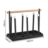 Maxbell Mug Holder Countertop Organizer Portable Multi Purpose Iron for Kitchen black