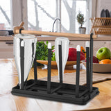 Maxbell Mug Holder Countertop Organizer Portable Multi Purpose Iron for Kitchen black