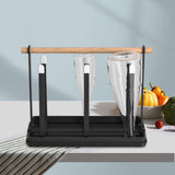 Maxbell Mug Holder Countertop Organizer Portable Multi Purpose Iron for Kitchen black