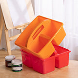 Maxbell Desktop Compartment Caddy Holder Stackable Case for Crafts Sewing Dorm Orange