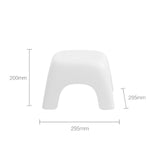 Maxbell Portable Children Stool Decorative Thickened Solid for Kitchen Boys Girls White