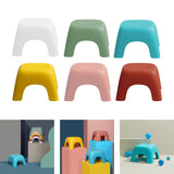 Maxbell Portable Children Stool Decorative Thickened Solid for Kitchen Boys Girls White