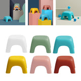 Maxbell Portable Children Stool Decorative Thickened Solid for Kitchen Boys Girls White