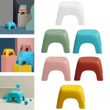 Maxbell Portable Children Stool Decorative Thickened Solid for Kitchen Boys Girls White