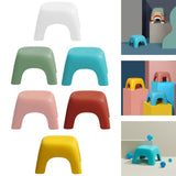 Maxbell Portable Children Stool Decorative Thickened Solid for Kitchen Boys Girls White