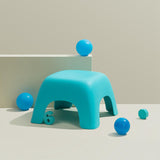 Maxbell Portable Children Stool Decorative Thickened Solid for Kitchen Boys Girls White