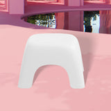 Maxbell Portable Children Stool Decorative Thickened Solid for Kitchen Boys Girls White