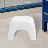 Maxbell Portable Children Stool Decorative Thickened Solid for Kitchen Boys Girls White