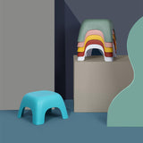 Maxbell Portable Children Stool Decorative Thickened Solid for Kitchen Boys Girls Green