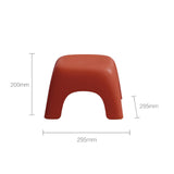 Maxbell Portable Children Stool Decorative Thickened Solid for Kitchen Boys Girls Red