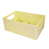 Maxbell Multipurpose Folding Storage Basket with Handle for Home Bathroom Office Yellow