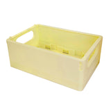 Maxbell Multipurpose Folding Storage Basket with Handle for Home Bathroom Office Yellow