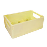 Maxbell Multipurpose Folding Storage Basket with Handle for Home Bathroom Office Yellow