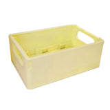 Maxbell Multipurpose Folding Storage Basket with Handle for Home Bathroom Office Yellow