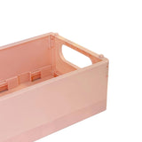 Maxbell Multipurpose Folding Storage Basket with Handle for Home Bathroom Office Pink