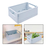 Maxbell Multipurpose Folding Storage Basket with Handle for Home Bathroom Office Blue