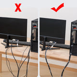 Maxbell 2x Multipurpose Cable Organizer Freely Tailor for Earphone Curtain Black