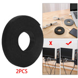 Maxbell 2x Multipurpose Cable Organizer Freely Tailor for Earphone Curtain Black