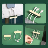 Maxbell Cable Clips Adhesive Cord Power Strips Holder for Desktop Counter Household White
