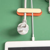 Maxbell Cable Clips Adhesive Cord Power Strips Holder for Desktop Counter Household Orange