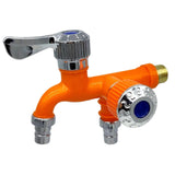 Maxbell Plastic Double Tap with Outlet Valve 1/2 inch Interface Tool  Orange