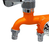 Maxbell Plastic Double Tap with Outlet Valve 1/2 inch Interface Tool  Orange