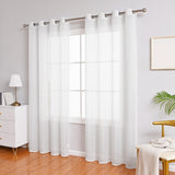 Maxbell Sheer Curtain Naturally Drape Exquisite Craftsmanship for Balcony Bedroom 100cmx200cm