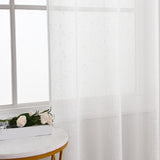 Maxbell Sheer Curtain Naturally Drape Exquisite Craftsmanship for Balcony Bedroom 140cmx260cm