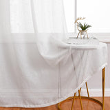 Maxbell Sheer Curtain Naturally Drape Exquisite Craftsmanship for Balcony Bedroom 140cmx260cm