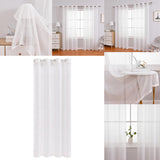 Maxbell White Sheer Voile Window Soft and Breathable Sheer Curtain for Hotel Balcony 100cmx200 cm