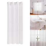 Maxbell White Sheer Voile Window Soft and Breathable Sheer Curtain for Hotel Balcony 100cmx200 cm
