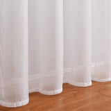 Maxbell White Sheer Voile Window Soft and Breathable Sheer Curtain for Hotel Balcony 100cmx250 cm
