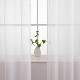 Maxbell White Sheer Voile Window Soft and Breathable Sheer Curtain for Hotel Balcony 140cmx260 cm