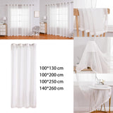Maxbell Modern Voile Window Curtain Tulle Curtain Drapes for Study 100cmx130cm
